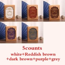 1 Copy/2 Copies/3 Copies/5 Copies/6 Copies/Gift Box Set/Vintage Soft Leather Hardcover Notebook With 200 Pages. It Features A Hollow-Out Design On The Cover, A Satin Ribbon Bookmark, An Anchor Decoration, Metal Edges For Fixation, And Eye-Protecting Paper. It Is Suitable For Office Business, Campus Life, Daily Use And As A Holiday Gift. It's A High-Quality Office Meeting Notebook, Diary, Journal And Record Book.