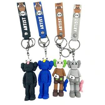 1pc KAWS New Personalized Couple Key Ring Kaws Key Chain Doll Bag Pendant Gift For Friends