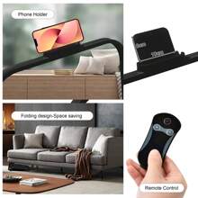 Premium 2-In-1 Folding Treadmill: Walk Or Run, Phone Holder & Remote For Home Use - Black - View 4