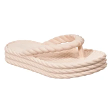 Chinelo Feminino 3 Tranças Plataforma Nuvem Ortopédico Confortável Macio - Rosê - Visão 4