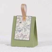 10 Stücke kleine Hochzeits-Party Gastgeschenk Boxen Süßigkeiten Verpackung Schokoladen Geschenkboxen zum Befüllen Braut Geburtstag Dusche Buchstaben Blumen Design als Dankeschön für Gäste Geburtstag - große vertikale Box - Übersicht 14