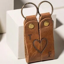 情侣钥匙扣礼品、定制皮革钥匙扣、女士个性化钥匙扣、圣诞礼物、情人节礼物、男士周年纪念礼物、女士生日礼物、 - 彩色 - 查看 11