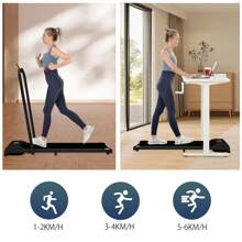Premium 2-In-1 Folding Treadmill: Walk Or Run, Phone Holder & Remote For Home Use - Black - View 5