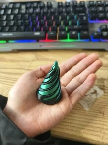 1pc Multi-Size Reversible Spiral Cone 3D Printed Anxiety Relief Fidget Toy, Spiral Structures Finger Spinner Desk Decor, Perfect Gift For Christmas, Birthday Parties, Gadgets For Teens, 3d Fidget, Anxiety Toy, Fidget>Over 14 Years, Gyroscope, Fidget Slider, Fidget Toys, Toys - Multicolor - View 7