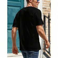 Funny Dad Tax Men's T-Shirt, Humor Short Sleeve Tee For Men, Father's Day Shirt Gift For Husband Dad - 黑色 - 查看 2
