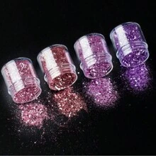 4罐/套 4色 大颗粒全息闪粉，适用于树脂、工艺美术等，美人鱼嘉年华、万圣节、圣帕特里克节妆容闪粉，可用于身体、指甲、面部、头发、眼影、唇彩等。 - 彩色 - 查看 18