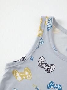 4 件装男孩无袖背心、薄款汗衫或外套，适合 4-12 岁儿童