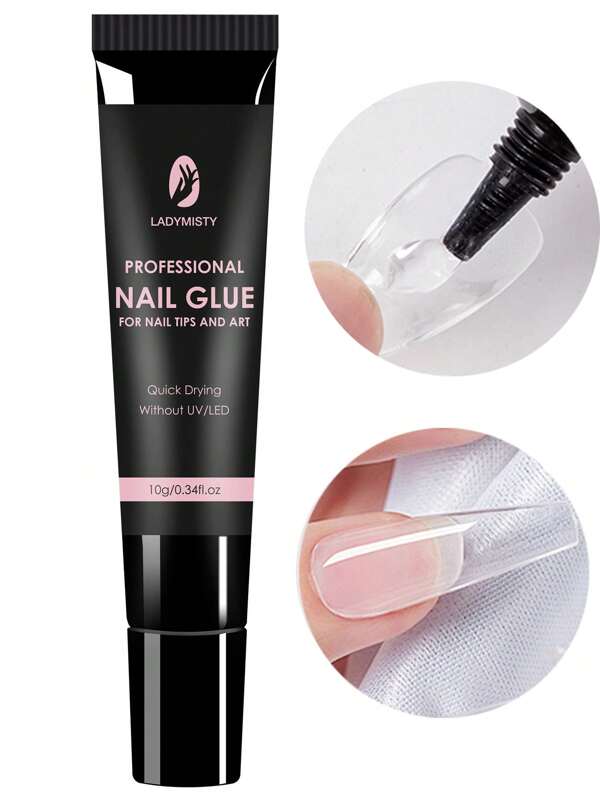 LadyMisty Ladymisty Soft Gel Nail Tips Glue Gel Solid Nail Glue Gel 10g No Need For UV Lamp Long Lasting Fake Acrylic Nails Kit Glue Gel Super Strong Nail Glue Gel For Acrylic Nails Extension Fake Nails Press On Nails Super Strong Nail Glue For Press On Nails, Nail Tips & Acrylic Nails Nail Bond Long Lasting Nail Glue For Acrylic Nails Fake Nails Tips Nail Glue