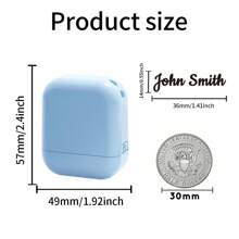 1 pieza Sellos personalizables con firma, sellos de caligrafía, sellos de nombre en cursiva, sellos de nombre, sellos de caligrafía, sellos de etiquetas de texto, sellos de firma comercial, impermeables, estilo simple - Multicolor - Ver 9