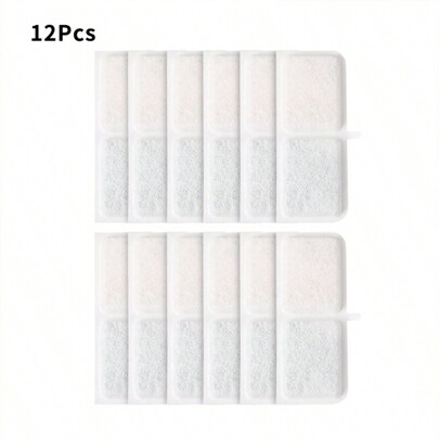 12 filtros de fonte de água para gatos de estimação, sistema de filtragem tripla, filtros de substituição para dispensadores automáticos de água para gatos