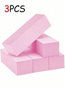 20pcs Nail Buffer Block, Medium/Fine Grit 100/180 Finishing Buffers For Acrylic Nails Gel Polish Nails, 3 Way Professional Pedicure Manicure Buffer Kits - Pink - View 10