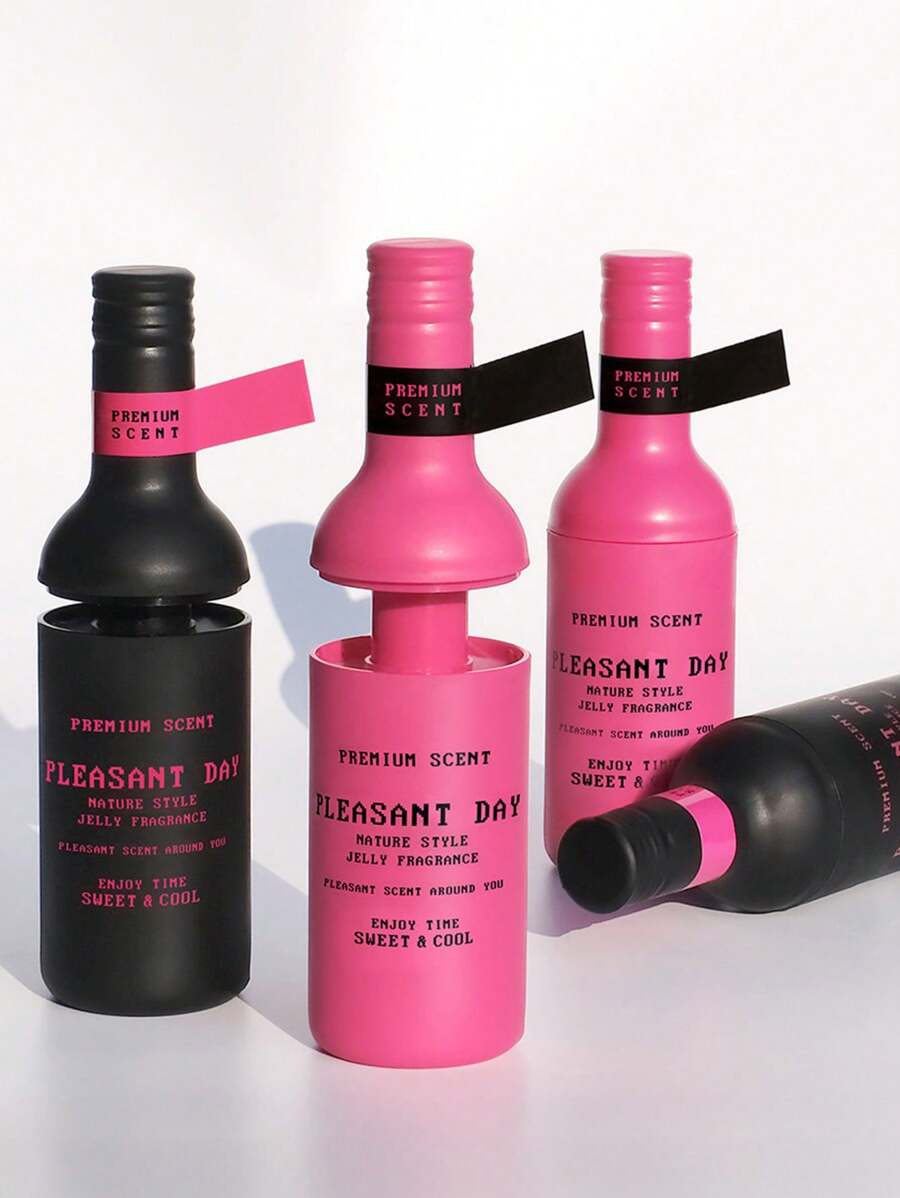 1PC Novel Design Wine Bottle Shape Flameless Long-Lasting Aroma Diffuser With Sweet Fruity, Floral, Lemon, Blackberry Strawberry, Orange, Rose Signature Scent Fragrance Gel, Romantic Relieve Stress Anxiety Keep Fresh & Pleasant Air For Office, Car Travel, Home, Bedroom, Sitting Room, Living Room, Bathroom, Kitchen And Aromatherapy