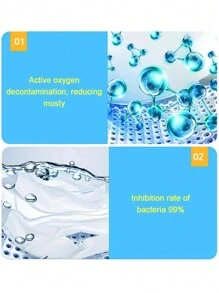 洗衣机清洁片 - 家用洗衣机专用泡腾深层清洁除臭片 - 彩色 - 查看 5