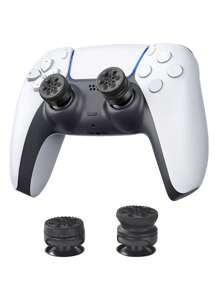 2个装 PlayStation 5/ Series X|S/ One 手柄摇杆帽套装，加高防滑摇杆保护帽，紫色和黑色，兼容 / Series X|S/ One 手柄按键保护套，黑色和紫色高/低高度摇杆帽套装，游戏手柄摇杆帽配件，拇指握把帽