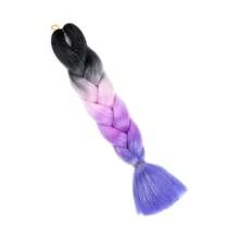 Jumbo Ombre Braiding Hair - Soft, Silky Synthetic Extensions With Glitter Tinsel Highlights (24") - Multicolor - View 11