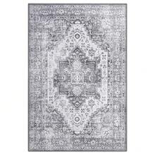 Maschinenwaschbarer Teppich, Boho-Fußmatten, Vintage-Blumenteppiche, Rutschfester Teppich, Eingangsteppich, waschbarer Akzentteppich, Schlafzimmer, Wohnzimmer, Bad, Waschküche, Teppichdekor