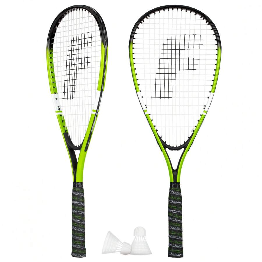 Juego de raquetas + volantes de crossminton - Juego de 2 raquetas de bádminton de velocidad + volantes - Juego de bádminton de velocidad profesional divertido para el patio y la playa - Multicolor - Ver 1
