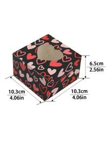 4 piezas/8 piezas Cajas transparentes de corazón para tartas del Día de San Valentín, nuevas cajas para dulces de boda, cajas con forma de corazón y ventana para galletas, cajas de empaque para hornear