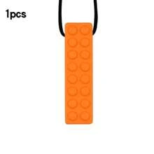 1pc Baby Chew Teether Necklace, Silicone Chewy Necklace Sensory Teether Toys, Sensory Chew Necklace Bundle For Kids With Teething, ADHD, Biting Needs, Oral Motor Chewy Teether, For Boys & Girls