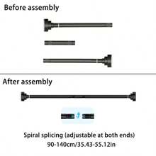 [Popular] 1pc Adjustable Tension Rod, Double-Sided Adjustable, With Plastic Base, Stainless Steel Material, Suitable For Shower Curtain, Window Curtain, Closet, And Balcony Clothes Drying, Available In Silver, Black, White, Graybedroom,Organizer,Organiser,Home Storage,White T Shirt Women,Black Pants Women,Ladies Winter Clothes,Dress,Winter Clothes For Ladies,Elegant Woman Dresses,White Shirt For Ladies,Long Sleeve,White Jumpsuit For Women,Spring Dresses For Women,Spring Outfits For Women,Spring,Spring Clothes,Minimalist,Summer Tops