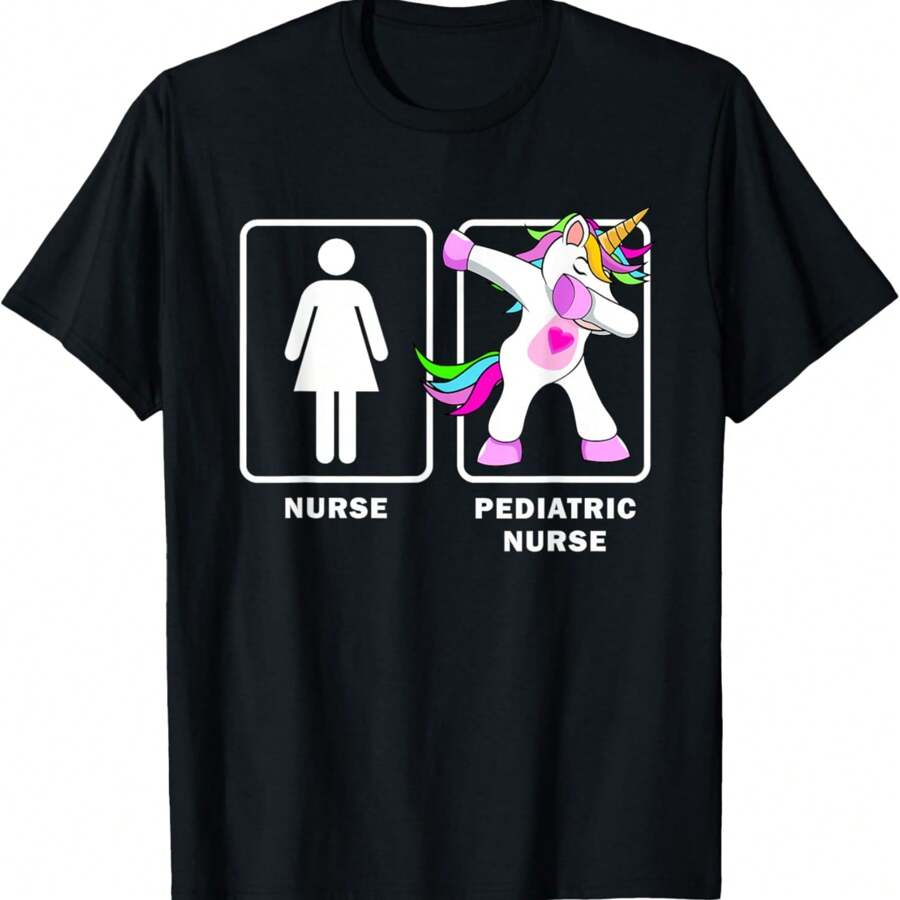Pediatric Nurse Funny Dabbing Unicorn Medical Shirt T-Shirt