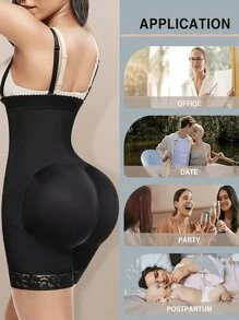 1pc Compressing Full Shapewear Bodysuit High Waist Body Shaper Tummy Control Faja Shorts Waist Trainer Girdle