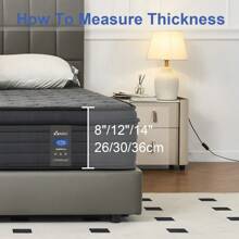 MRH 12"Inch Twin Full Queen King Pocketed Coil Black Box Mattress Hybrid Attress Innerspring Mattress Hotel Mattress