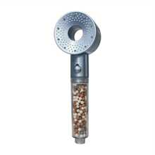 1 pieza Cabezal de ducha de alta presión y ahorro de agua, cabezal de ducha ajustable de 5 modos con filtro de perlas, de material ABS, aumenta la presión, accesorio de baño, decoración del hogar, decoración de otoño - Azul - Ver 10