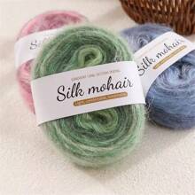 3pcs Multi-Color Gradient Mohair Yarn - Luxury Fiber Blend, Perfect For DIY Knitting Scarves, Hats And Sweaters - Ideal For Knitting And Crocheting Sweaters - 3 Packs - View 8