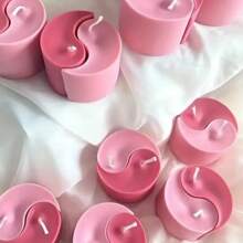 太极阴阳蜡烛硅胶模具 DIY 手工皂环氧树脂粘土铸造艺术工艺品石膏模具用于蜡烛制作礼品派对用品家居装饰 - 彩色 - 查看 1