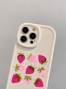 Ốp lưng điện thoại in hình dâu tây tươi dễ thương ngọt ngào, thiết kế bảo vệ ống kính máy ảnh, tương thích với điện thoại thông minh Samsung, iPhone, Galaxy, tương thích với iPhone 11, 13, 15 Pro Max, S24, Galaxy A14, A54 5G, A52/A52s 5G, iPhone 16, 16 Pro Max, 16 Pro, 16 Plus - Nhiều màu - Xem 4