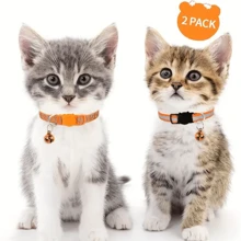 2 piezas Collares reflectantes para gatos con campana - Collares de nailon ajustables para mascotas para visibilidad nocturna - Multicolor - Ver 13