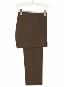 Mens Herringbone Tweed Suit 3 Piece Suit Two Buttons Wool Suits 1920's Themed Wedding Suit - màu nâu - Xem 7