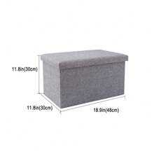 1 件大号亚麻折叠储物凳凳子双人座脚凳储物箱返校宿舍储物