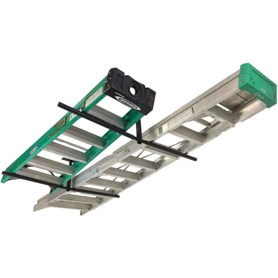 StoreYourBoard Double Ladder Ceiling Rack Hi Port 2 Garage Storage Hanger Mount - Entier - View 1