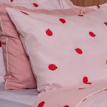 Essencialle 2-Piece Single Sheet Set Cotton 160 Thread Count With Elastic - Ladybird - View 7