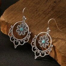 1 Pair Fashionable Creative Vintage Niche Design Bohemian Style Earrings, Suitable For Women's Everyday Wear