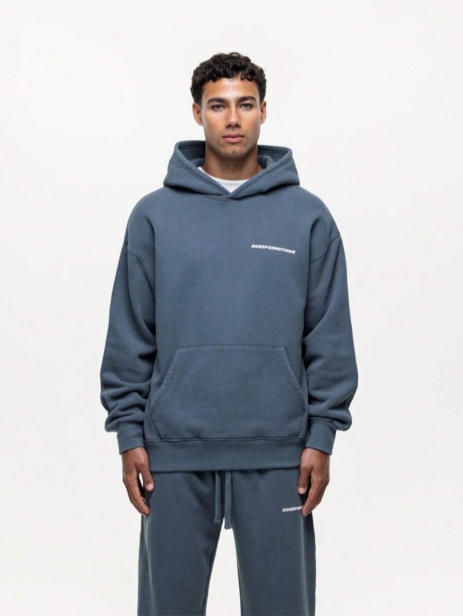 Good for Nothing Men's Hoodies Soft Fleece-Lined Warm School Daily Outing Blue MSS-650GFN1WA-SVB - Blue - View 1