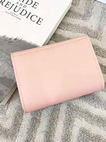 1pc Unisex Fashion Creative Trifold Bow Decor Mini Compact Card Holder, Large Capacity Multi-Card Slots Wallet For Coins, Cash, Keys, Suitable For Business, Student, Dating, Anniversary, Daily Use, Gift,Boho Vibes