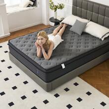 MRH 12"Inch Twin Full Queen King Pocketed Coil Black Box Mattress Hybrid Attress Innerspring Mattress Hotel Mattress