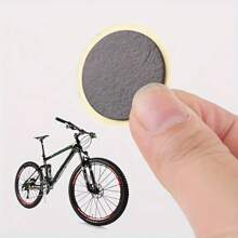 10pcs Glue-Free Adhesive Bicycle Tire Repair Patch: Quick Fix For Mountain Road Bikes - Inner Tube Protection Pads - Black - View 8