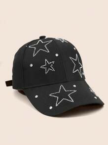 1 件装少女铆钉星星棒球帽太阳帽