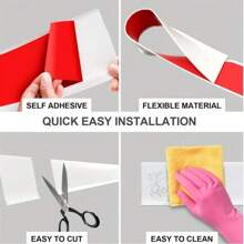 1 st 2m/78,74in Flexibele Basisplaat Vormige Decoratieve PVC Zelfklevende Afpelbare Muurplint Rubberen Muurplint