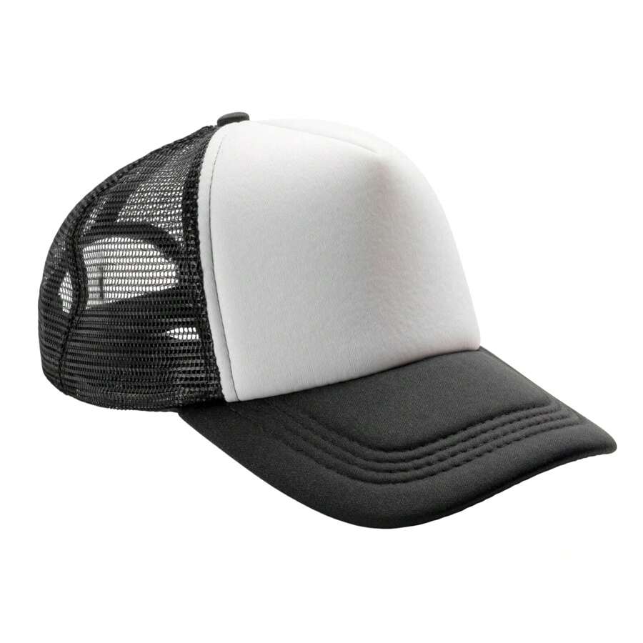Result Gorra de camionero con panel de contraste y malla 1/2 Detroit (Negro/Blanco) - Blanco y Negro - Ver 1