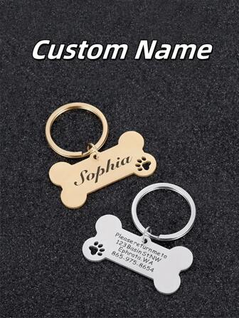 1 Piece Personalized Cute Animal Paw Dog Tag, Custom Engraved With Your Phone Number And Pet's Name, Engraved Dog Name Tag, Custom Engraved Pet ID Tag, For Pet Outdoor Activity Loss Prevention, Customized Christmas Decor, Dog Name/ID Tags Personalized, Finds Ideal Gifts For Him Her, Family, Friends, Pet Lovers, Pet For Anniversaries, For Birthdays, For Christmas, For Housewarming, For Fall/Autumn/Winter