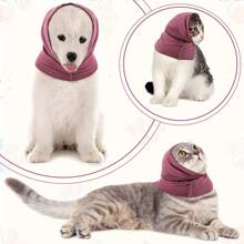 Paraorecchie per toelettatura di cani, che riducono il rumore, ad alta elasticità, morbidi, caldi, per alleviare lo stress, accessorio per cani che copre orecchie e testa, resistente al vento, con cancellazione del rumore, fascia calda per cani