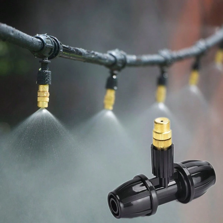 1 pieza Boquilla de pulverización de agua con temporizador, boquilla pulverizadora de neblina de uso doméstico, suministros para eliminar el polvo con nebulizador para plantas de jardinería - Negro - Ver 1