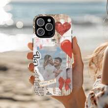 Forever Mine Custom Vintage Red Photo Collage Tough Phone Case, Valentine's Day, Couples Gift, IPhone 16 15 14 13 12 11 X Pro Max Plus - Multicolor - View 5