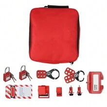 Electrical Lockout Tagout Kit Hasps Safety Padlocks Circuit Breaker Locking Plug Lockout With Storage Bag - Multicolor - View 6
