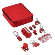 Electrical Lockout Tagout Kit Hasps Safety Padlocks Circuit Breaker Locking Plug Lockout With Storage Bag - Multicolor - View 5